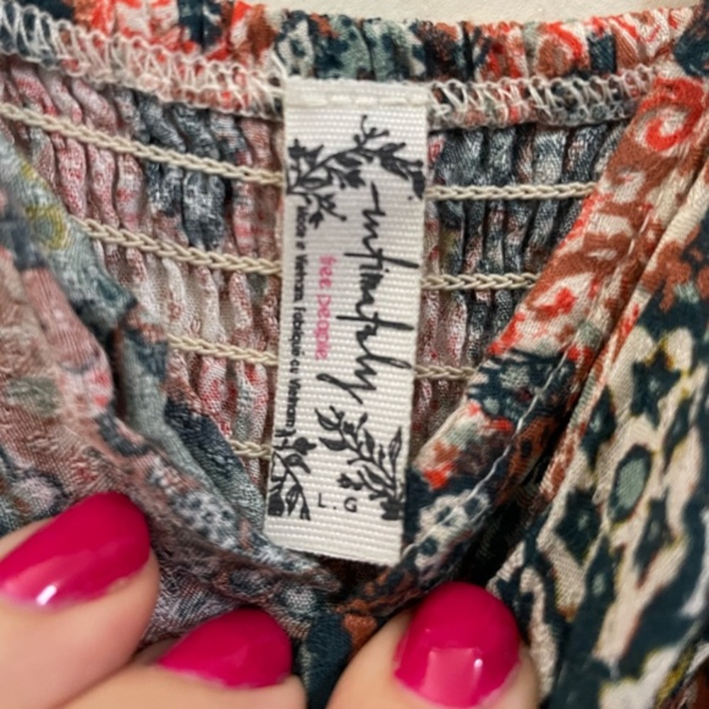NWT Free People Intimately Let’s Smock About It Boho Maxi Dress - L - Picture 10 of 16